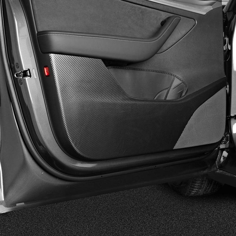For Tesla Model Y Juniper 2025 Seat Side Anti Kick Pad Leather Seat Both Side Anti-dirty Pad Protection Sticker Car Accessories