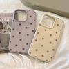 Retro Ins Style Full Screen Polka Dots for Apple 16 Mobile Phone Case for IPhone17pro Max All-inclusive 14 Soft Cases 13