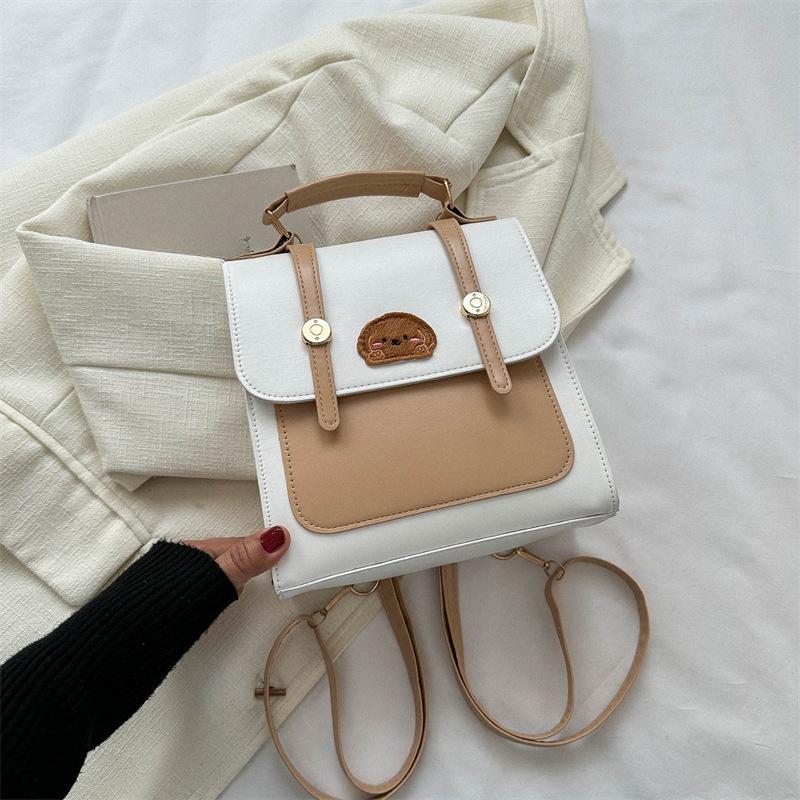 Весенний новый корейский рюкзак сумка через плечо простая дорожная текстура простая ретро повседневная сумка