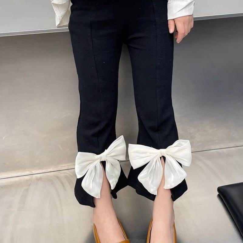 Детские расклешенные брюки для девочек, Новое поступление, детские повседневные хлопковые леггинсы для детей от 2 до 8 лет, детские осенние школьные брюки для маленьких девочек