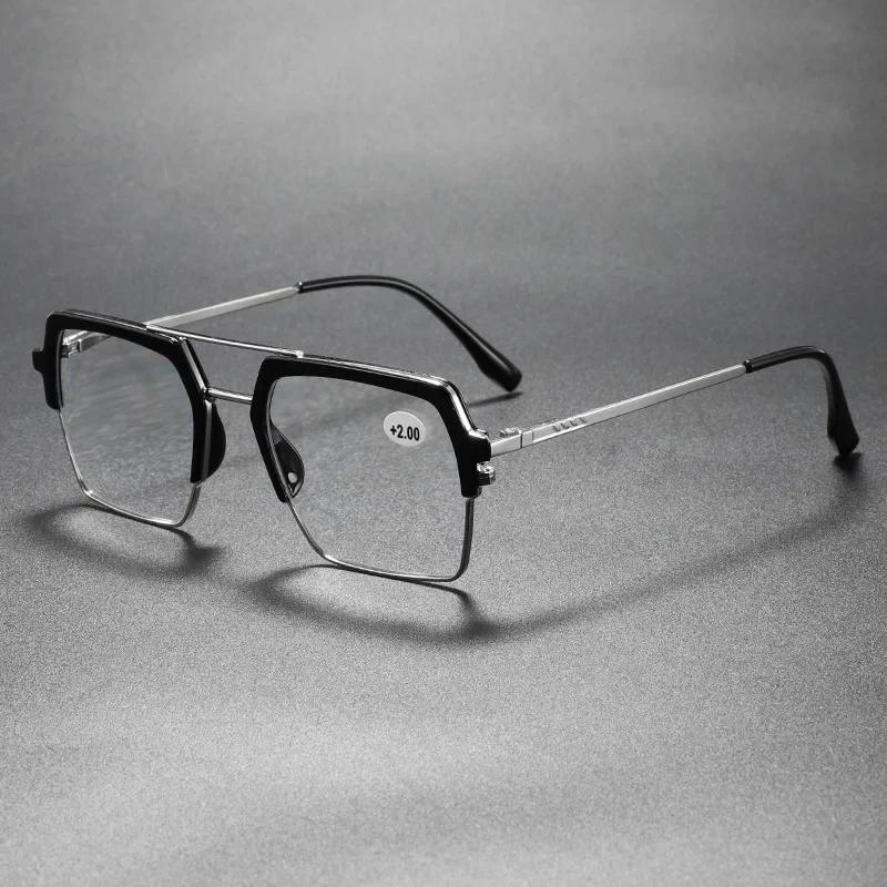 Новые Модные Персонализированные Металлические Очки для Чтения Женские Ретро Нейтральные Высокого Качества Очки Защищающие от Синего Света