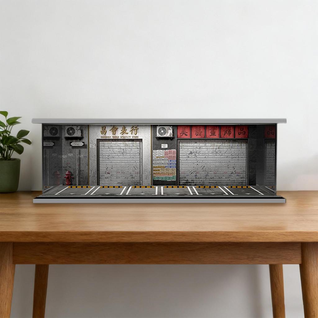 1/64 Model Car Display Case Diorama Desktop Decoration Toy Storage Box Showcase Organizer