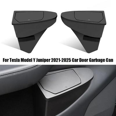 Мусорный бак для передней двери для Tesla Model Y Juniper 2021-2025 Задний центральный ящик для хранения Автомобильный держатель для напитков F9Y1