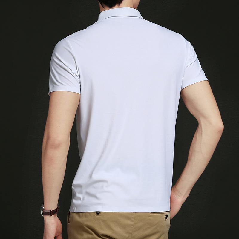 Summer Men's Traceless Short Sleeve T-Shirt Men's Lapel POLO Shirt Premium Casual Top