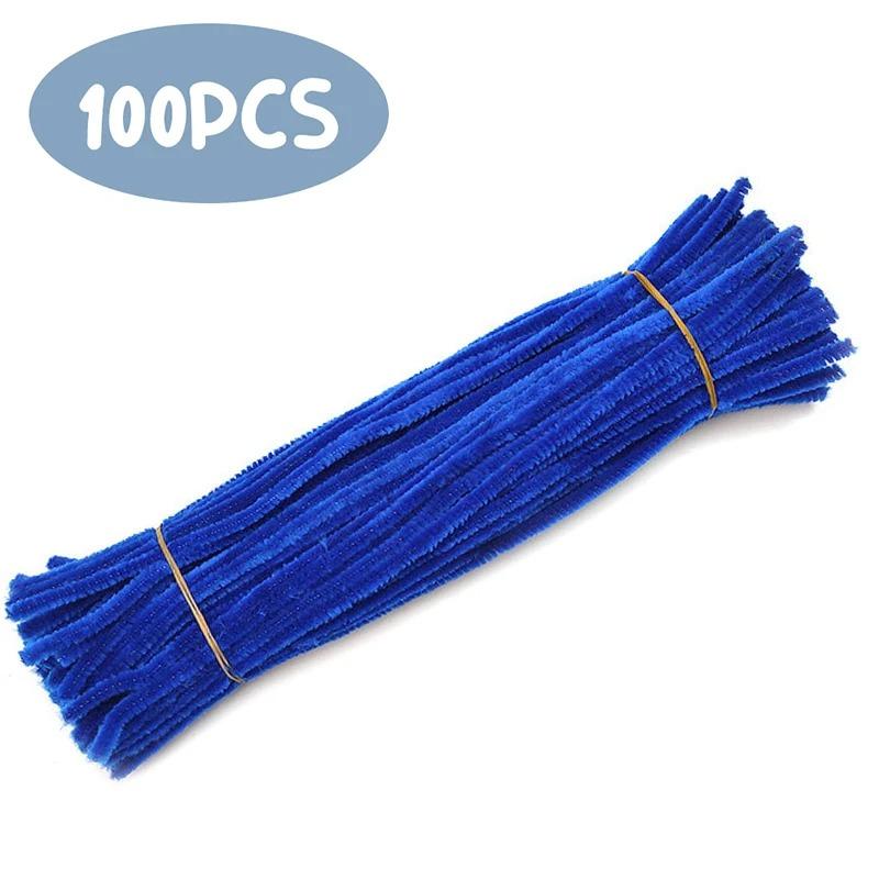 100 шт. красочный витой стержень синель стебель шерсть корень пушистый стержень железная проволока DIY ручная работа скручивание украшения для бара