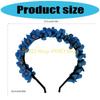 49MD Comfortable Fabric Hair Band Gentle Hold Artificial Flower Headbands Floral Hair Accessories for Cosplay Party