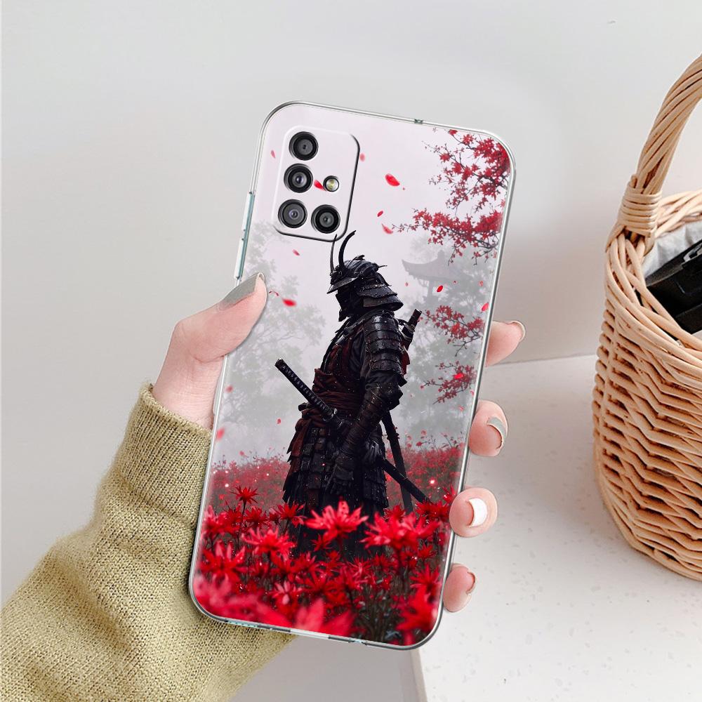 Чехол для Samsung A15 A13 A35 A55 A51 A71 A41 A31 A21S A03S A05 A17 A23 A25 A33 A53 A73 5G A07 4G Покрытие Бусидо Самурай