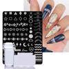 2Pcs/Set Nails Art Stamp Christmas Stainless Steel Stencils Nail Printing Image Manicure Stamping Tools