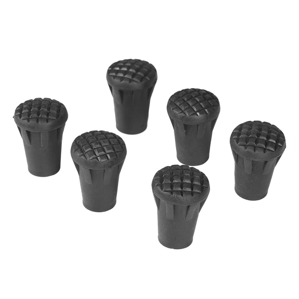 6pcs set Replacement Outdoor Trekking Hiking Pole Tip End Walking Stick Cap Cover Protector