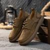 Hollow Leather Shoes Men's Hole Shoes Summer New Men's Shoes Leather Breathable Trend Versatile Platform Retro Casual Shoes