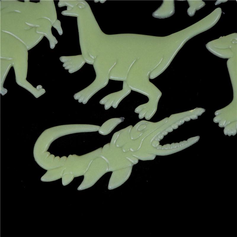 9Pcs/Set Glow In The Dark Luminous Dinosaurs Stickers Kids Room Wall Art Decoration