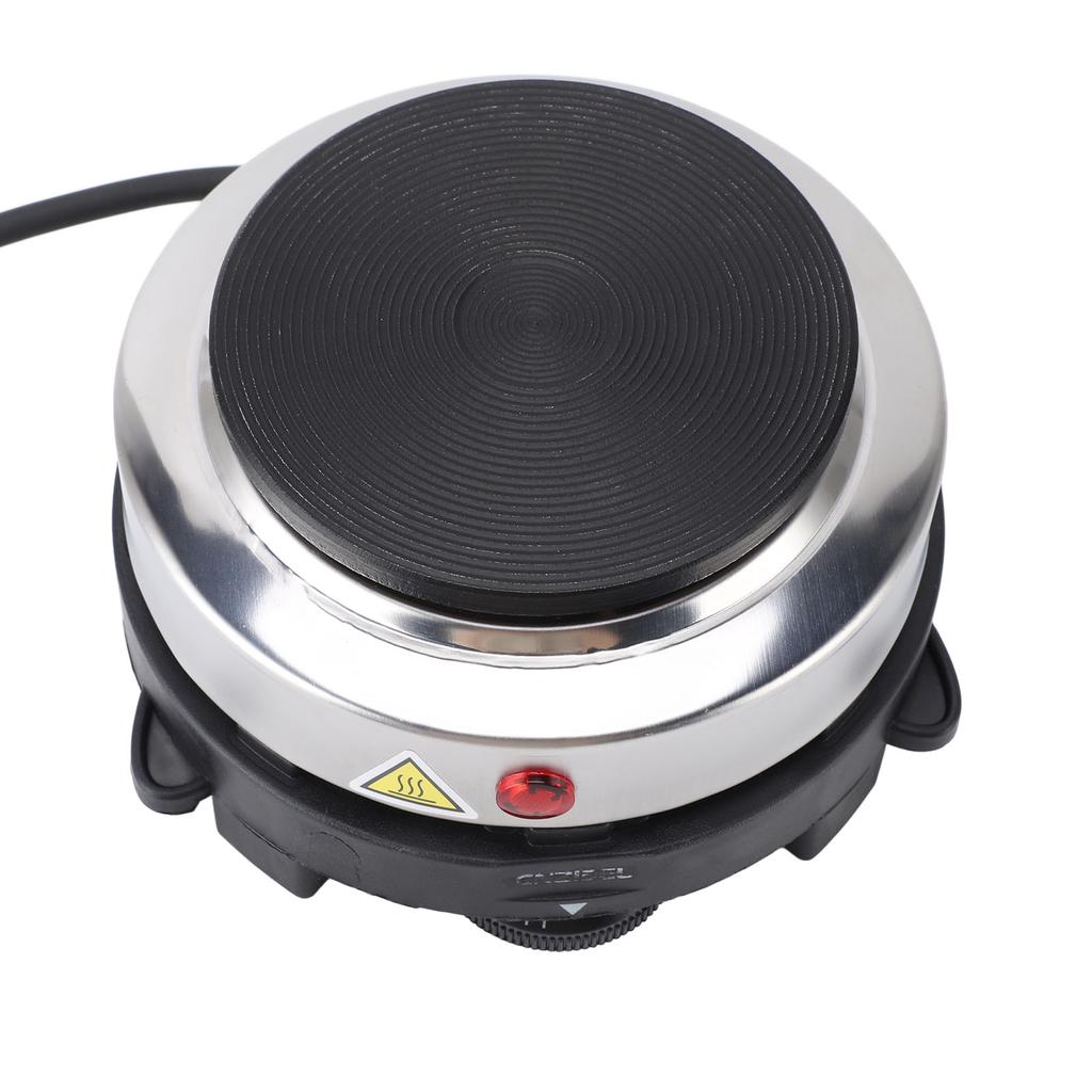 Маленькая электрическая плита 500 Вт из нержавеющей стали с 6 скоростями и регулируемой температурой, электрическая горелка для чайника