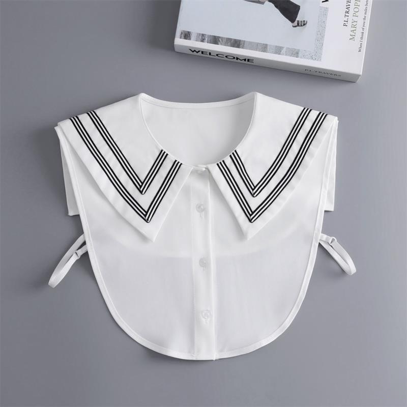 New Fake Victorian Stand Up Collar White Black Lace Collars Detachable For Women Blouse Lapel Shirt False Collar Woman