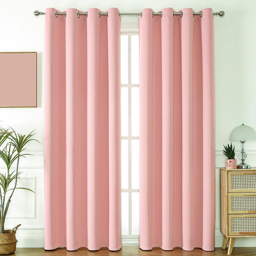 1pcs High-Precision Blackout Solid Color Curtain Cloth Window + Finished Fabric
