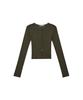 INSTANTFUNK Two-Tone Ribbed Button Cardigan