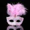 1Pcs Lace Half Face Mask Peacock Feathers Masquerade Mask Luxury Party Mask  For Adult Child