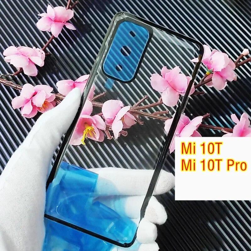 Прозрачная крышка аккумуляторного отсека для Xiaomi, задняя стеклянная панель, замена задней части корпуса, лента, прозрачная, Mi 10 Pro Lite, 10S, 10T Pro