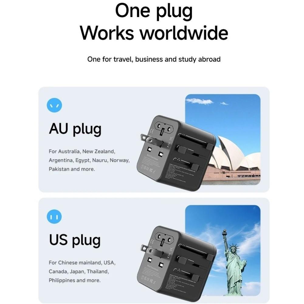 High Speed Universal Travel Adapter GaN Worldwide Travel Adapter Worldwide Travel