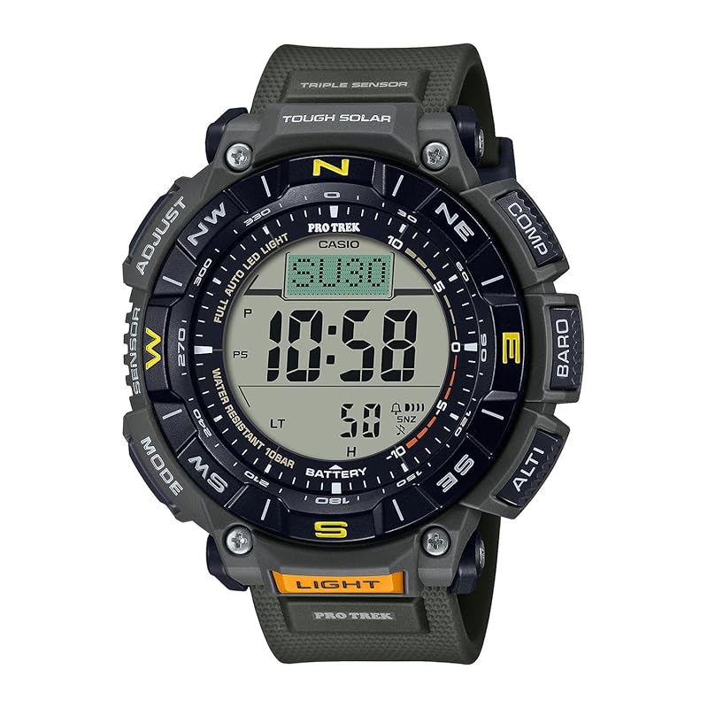 Солнечные часы Casio Pro Trek Climber Line, Сделаны из биомассы, PRG-340-3JF, Мужские хаки, Оригинальный японский продукт