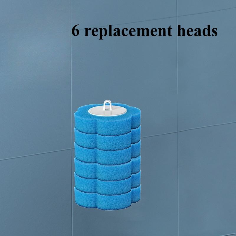 Набор туалетных щеток со сменными одноразовыми головками, набор инструментов для уборки ванной комнаты, включающий настенные туалетные щетки