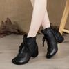 Fashion Hot Selling 2025 Hot Sell Vintage Autumn Winter Short Boot Low Heel Comfortable Round Toe Boot Rubber Soft Sole Shoes Flat Brown