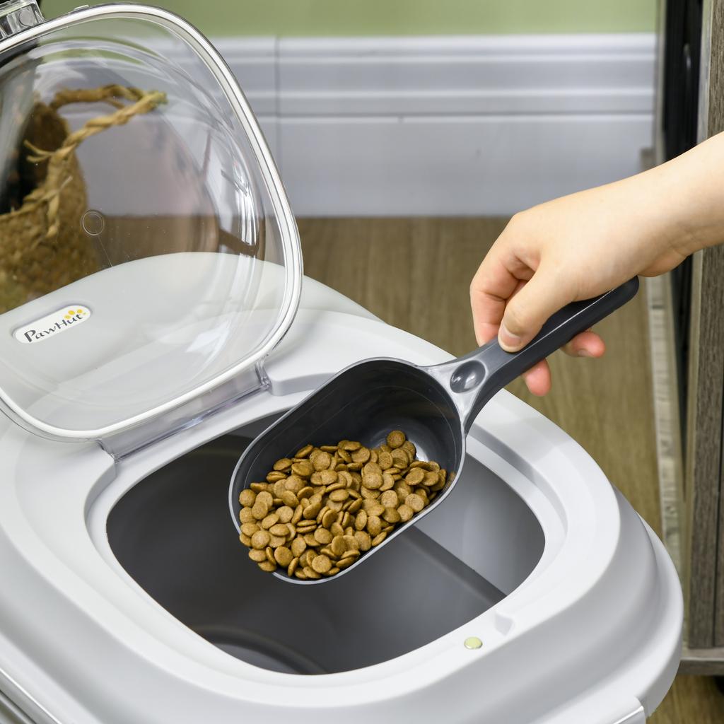 Dry Food Container, Foldable, up to 25 kg, with Accessories, 44x32x37cm, Grey