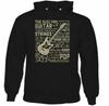 Guitar Text Mens Funny GuitaristHoodie Electric Acoustic Bass Amp Rock Music