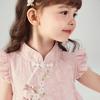 JELLYBABY Girls' Floral Flutter-Sleeve Qipao Summer Dress