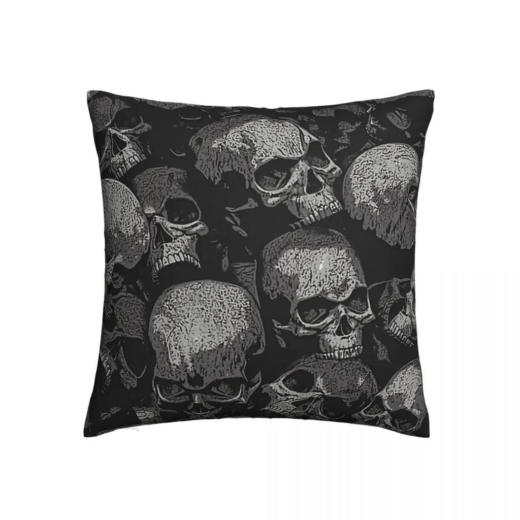 Totally Gothic Cojines Throw Pillow Case Heavy Metal 1960s Punk Cushion Home Sofa Chair Print Decorative Coussin