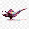 Genie Lamp Drawing Genie Drawing Iron On Heat Transfer Printing Vinyl Patches Sticker for Clothes DIY Appliques Washable Patches