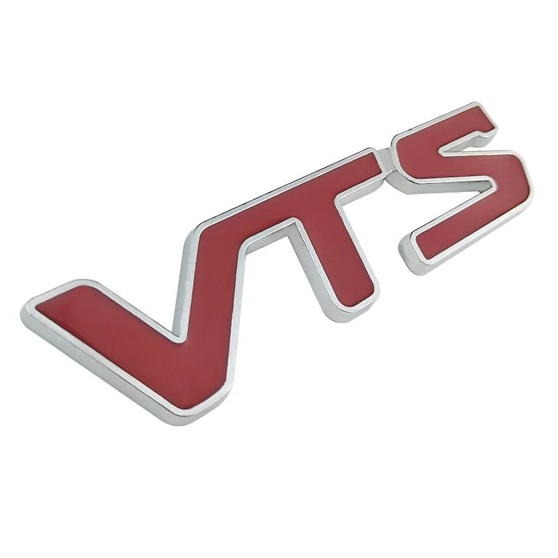 Металлический 3D значок-эмблема V T S VTS для автомобиля, 3D логотип-наклейка для Citroen C2 C3 C4 Quatre Saxo Xsara Jimny 1.6 16v VTR, красно-серебристый цвет