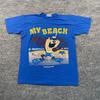 Винтажная футболка Looney-Tunes Тасманский Дьявол My Beach 1992 года Маленькая 18x24 Синяя
