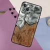 Гибридный чехол из дерева и смолы для iPhone 14 13 11 12 16 15 Pro Max 12 13 Mini X XR XS MAX 7 8 14 16 15 Plus Задняя крышка