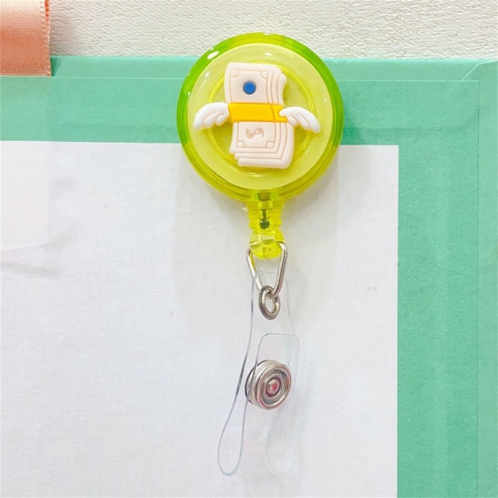 Students Cartoon Nurse Doctor ID Card Clips Badge Holder Name Card Holder Retractable Badge Reel
