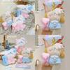 Sleeping Cat Plush Keychain With Pillow Hugging Design For Gift And Decoration