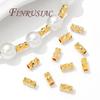 Посеребренные 18K золотом разделители для бусин, Декоративные бусины, Металлические бусины-разделители, Аксессуары для изготовления DIY ожерелий, Фурнитура для бижутерии
