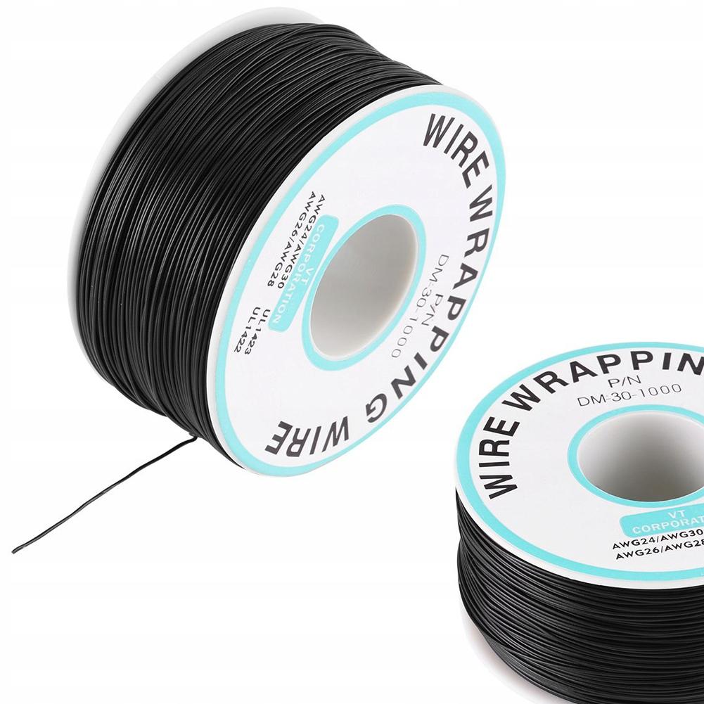 Kynar wire AWG 0.25mm black 200m