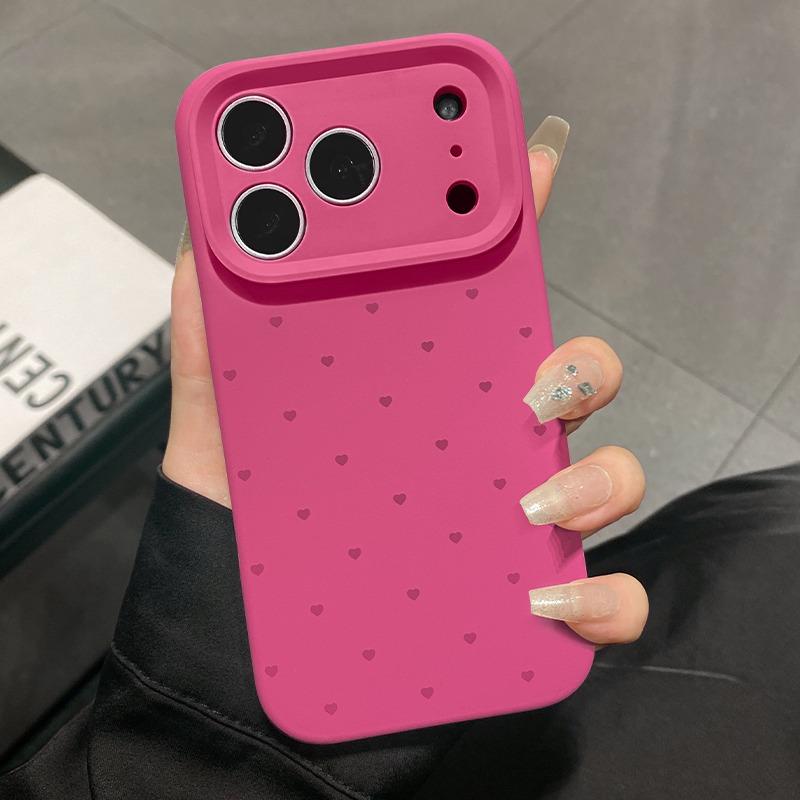 Luxury Love Heart Liquid Silicone Case For iPhone 17 11 12 13 14 15 16 Pro Max Air 16 Plus Soft Camera Control Button Cover
