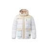 Wade Series Letter Print Large Pocket Warm Hooded Down Jacket Men Outerwear Standard-White AYMR097-4