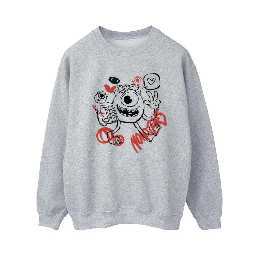 Monsters Inc Womens/Ladies Mike Graffiti Sweatshirt