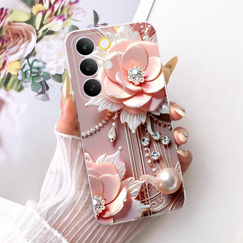 Чехол для Realme C85 Pro Стильные Цветы Бабочка Рисованная Крышка Мягкий Тонкий Чехол для Телефона Для Realme C85 C 85 RealmeC85 Pro 5G Fundas