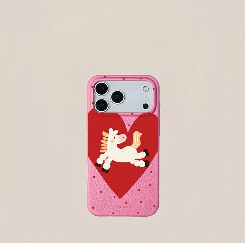 Love Horse подходит для чехла на мобильный телефон Apple 17pro 16proma x мягкий силикон 13p искусственная кожа 12pro мультяшный 11