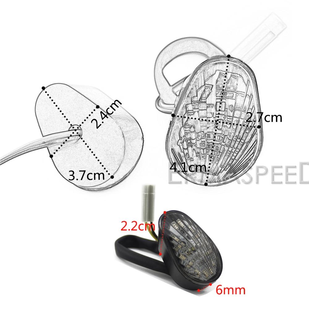 Светодиодный указатель поворота для мотоцикла, янтарная лампа 12 В, универсальные индикаторы мотоцикла для YZF R1 R6