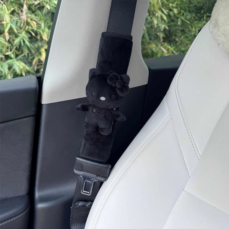 Authentic Kitty Black Magic Hello Kitty Car Safety Belt Shoulder Pad Cover Car Interior Decoration Safety Belt