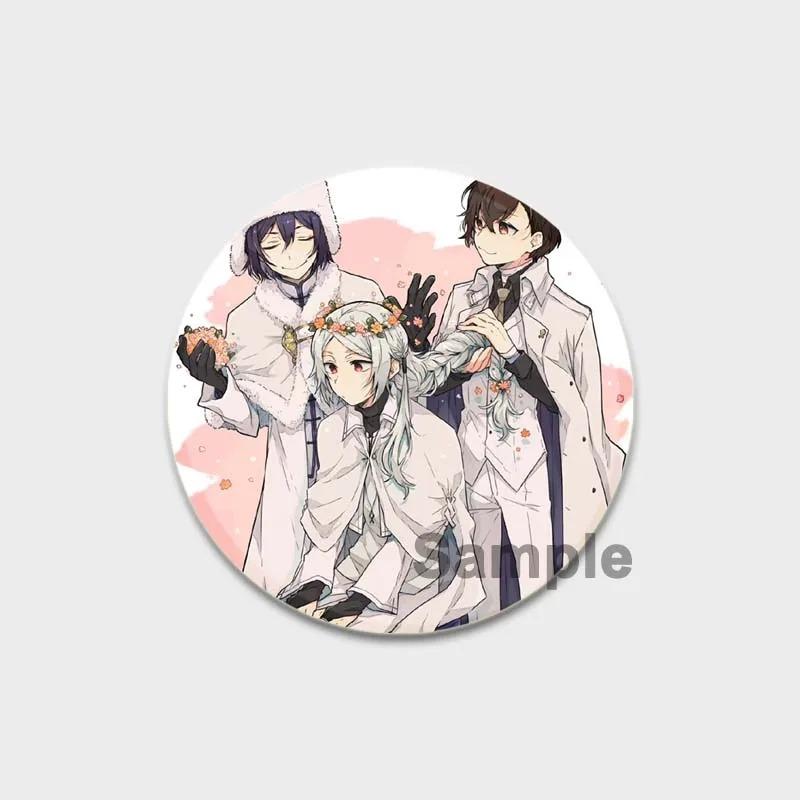 32/44/58MM Аниме значки на лацкан, милые мультяшные броши, значок для сумки шляпы, ювелирные подарки, Накадзима Дазай Осаму Накахара Чуя