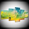 Blue Green Yellow Red color 5 Piece Wallpapers Art Canvas Print modern Poster Modular art painting for Living Room Home Decor