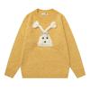 Cute 3D Doll Knit Sweater Braided Tassel Decor Loose Fit Round Neck Unisex