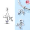 Original Charms Copper Boat Sight Heart-Shaped Crucifix Pendants Fit Plata Bracelets For Women Jewelry Making Fine Gifts