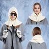 All-in-one Knitted Gloves Cold-proof Winter Warm Set Balaclava Winter Warm Hat  Men and Women