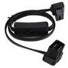 Black Male 16 Pin Diagnostic Flat Cord Adapter Connector Female 8 Core OBD2 Extension Cable with